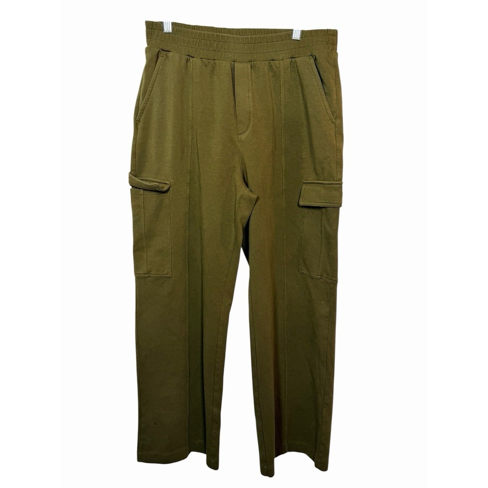 Old Navy Active Dynamic‎ Fleece Wide Leg Cargo Pants Olive Green Large Gorpcore
